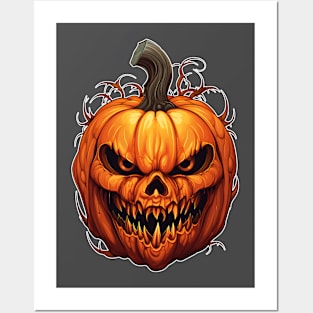 pumpkin halloween t shirt Posters and Art